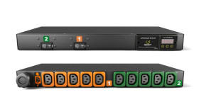 Vertiv MG01D1R1-10L133-3PS6C2H10-S, Regulowany, 1U, Poziome, Czarny, LED, 10 x gniazdo sieciowe