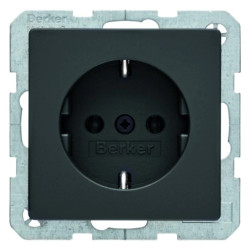 Gniazdo SCHUKO Berker Q.1/Q.3 antracyt aksamit 47436086