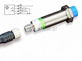 Indukcyjny 18mm; prosty; PNP, NO, NC; M12 + kabel