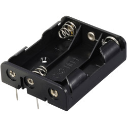TRU COMPONENTS TC-13220536 Battery tray 3x AA Pin contact 60x48x16 mm