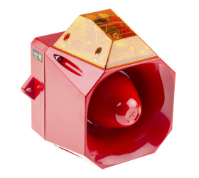 Zestaw sygnalizatorów akustycznych i lamp sygnalizacyjnych 230 V AC Pomarańczowy AC IP66 Montaż ścienny 110dB