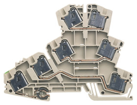 Kostka zaciskowa na szynie DIN Weidmuller poziomy: PotrójnyWciskane P raster: 5.1mm 30A 400 V