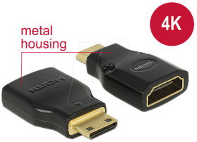 65665 Adapter HDMI Mini-C male &gt; HDMI-A female 4K black