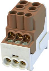 Blok rozdzielczy - dystrybucyjny Al/Cu SDB 100 (80010) SIMBLOCK brązowy 81601015