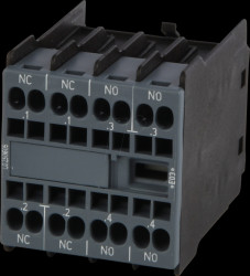 3RH2911-2HA22 Auxiliary switch, 2 N/O + 2 N/C, 6 A.