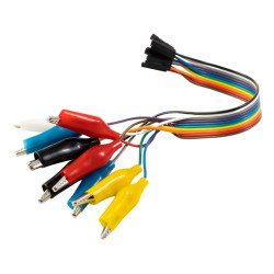 Przewody pomiarowe z krokodylkami goldpin żeński 20cm