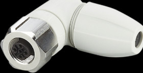 Jack, M12, 5 pole, screw connection, angled, EVF570