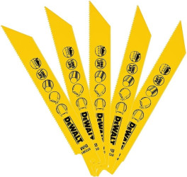 Brzeszczoty bimetalowe do pilarek szablowych do metalu 152mm DT2361-QZ /5szt./