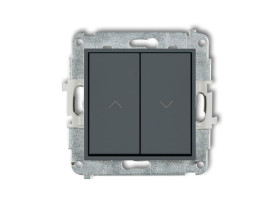 MINI Wyłącznik żaluzjowy z podtrzymaniem grafitowy mat 28MWP-88 KARLIK