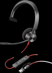 8X215AA Headset, Blackwire 3310, mono, USB-C +USB-C/A