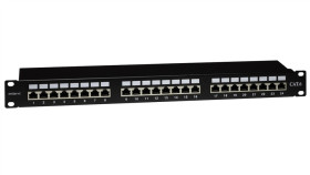 Panel 19, 24 X Rj45 Stp Kat. 6 (1U) Z Półką