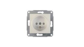 Sedna Gniazdo Pojedyncze Z/U 16A Ip20 Z Przesłonami Białe Sdn2800121