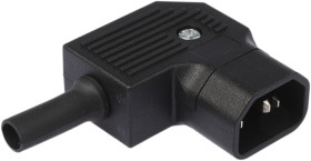 Złącze IEC IEC C14 Montaż na kablu Męski 10A Kąt Proste liczba bezp None Śruba Bulgin