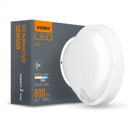 VIDEX Plafon LED 11w 880 lm 5000K NW okrągły PIR