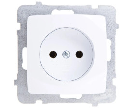 KARO Gniazdo pojedyncze b/u białe GP-1S/m/00