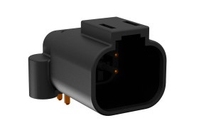 Złącze samochodowe 4-pinowe Amphenol Industrial 2-rzędowe Męski 13A AT BoardLock Płytka drukowana Śruba Złącze