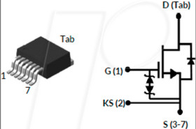 UF3C120080B7S SiC cascode FET, 1200V 28.8A Rdson 0.08R, D²Pak-7L