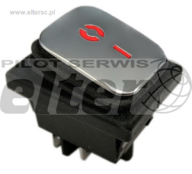 Przeł. kołys. podśw. ON-OFF 16A 12V IP65 czerw.