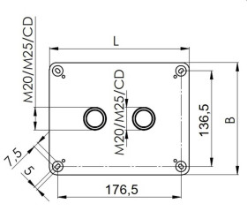 Skrzynka przyłączeniowa Wiska COMBI 1610 PL BK DK, IP66/IP67, (D x S x W) 200 x 160 x 94 mm, czarny, 1 szt.