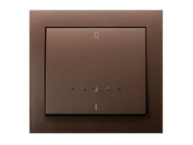 KIER Wyłącznik 2-biegunowy z podświetleniem niebieskim brązowy metalik ŁP-11WS/52 OSPEL