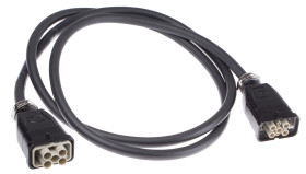 Wzmocnione złącze zasilania 4-pinowe HARTING 14A 600 V Żeńskie do męskiego