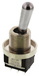 Przełącznik Wł.-wł. DPDT KNITTER-SWITCH Montaż panelowy długość przełącznika 17mm