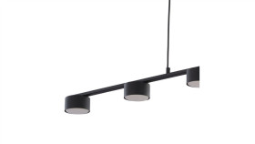 Nowoczesna Lampa Sufitowa Z Rodziny Omi, Kolor Czarny, Białe Klosze Do Salonu...