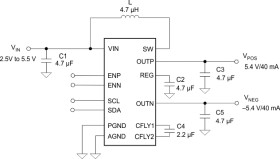 Single Inductor - Dual Output Power Supply for Bipolar, Small-/Medium-Size Displays