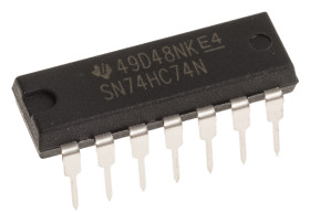 Układ przerzutnika SN74HC74N 14-pinowy, PDIP, Texas Instruments