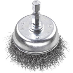 kwb 606210 cup brush HSS steel corrugated wire &#xD8;50mm Hex shaft E6.3