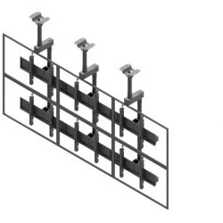 Videościanka sufitowa, modułowa w układzie 3x2, dla monitorów w zakresie 40-47"
