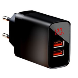 Baseus Mirror Lake QC3.0 BS-EU912 CCJMHA-A01 18W szybka ładowarka sieciowa z 2 gniazdami USB Quick Charge 3.0