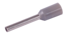 Końcówki tulejkowe izolowane szare 0,75 x 10 100szt