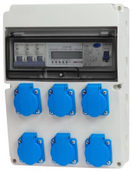 Rozdzielnica stacjonarna 11M 6x230V +licznik L3 i zabezpieczenia RSW006FCL003/3F