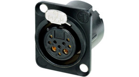 Złącze XLR 10 -pinowe Montaż na panelu XLR Gniazdo Czarny