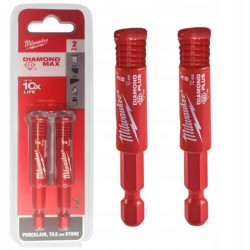 Wiertło diamentowe do wiercenia na sucho i mokro 10mm Hex Diamond Plus 2 szt. MILWAUKEE