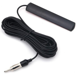 Antena samoch. wewnętrzna FM na szybę samochodu, przewód 5m