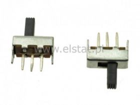 Przełącznik suwakowy 2-poz 1-tor 3p h=4mm w druk