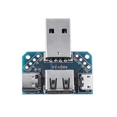 Płytka przejściówka USB Adapter Mężczyzna na Żeński Micro Typ-C 4P 2.54mm Moduł USB4 Konwertera