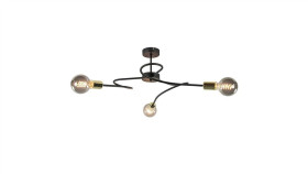 Lampa Sufitowa Nowoczesna 3Xe27 Fiore Black/Gold