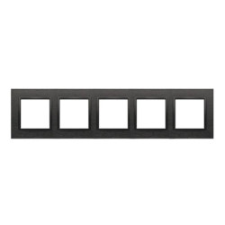 Simon 54 Nature Ramka 5-krotna metalowa, Inox Dark DRN5/83
