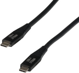 USB4 connection cable, USB plug type C to USB plug type C, 2 m, black, EBUSBC40-20G.2