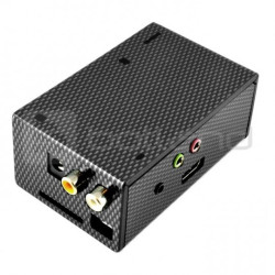 Obudowa Raspberry Pi B i moduł Wolfson Pi Audio - Carbon Fibre Color