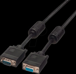 04.11.70 VGA monitor cable, 15-pin, extension, ferrite, 20 m