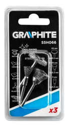 Szczotki stalowe, pędzelkowa, kielichowa, talerzowa, kpl. 3 szt. /5kpl./