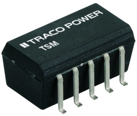 DC converter, 4.5-5.5 VDC, 1 W, 1 output, 5 VDC, 80 % efficiency, TSM 0505S