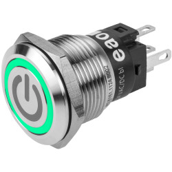 EAO 82-5151.1133.B002 Series 82 Illuminated Pushbutton Mom 19mm Green 12V Term