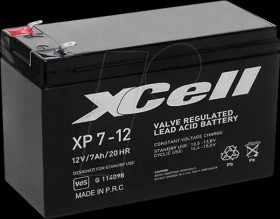 XP7-12 AGM battery, 12 V, 7 Ah