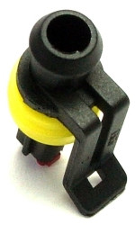 Socket, unequipped, 1 pole, straight, 1 row, black, 282079-2