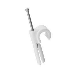 Spinka do kabli 10mm materiał: Polietylen Biały zacisk węża